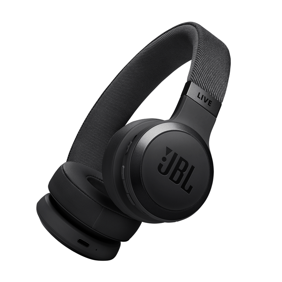 JBL Live 675NC - Black - Wireless On-Ear Headphones with True Adaptive Noise Cancelling - Hero